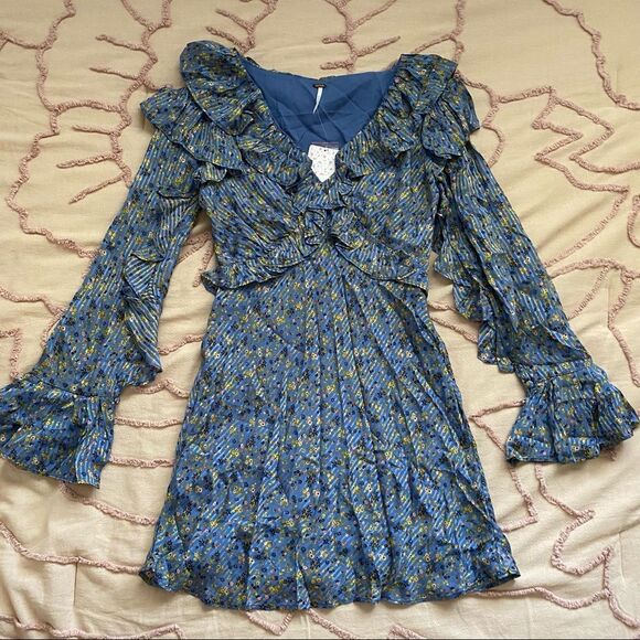 NWT Free People Sweetest Thing Floral Mini Dress - Picture 5 of 7